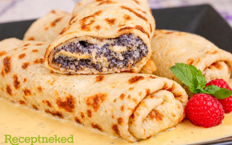 Mákos gubával töltött palacsinta