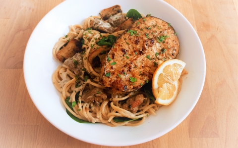 Serpenyős harcsaszelet, harcsamáj raguval recept fotóval Serpenyős harcsaszelet, harcsamáj raguval