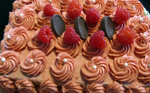 Málnakrém torta recept fotóval Málnakrém torta