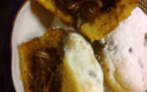 Mogyorókrémmel töltött sütőtökös muffin