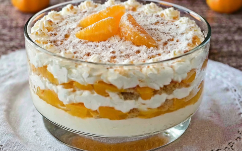 Túrós-mandarinos tiramisu recept fotóval Túrós-mandarinos tiramisu