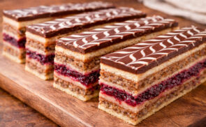 Vörösboros-meggyes zserbó