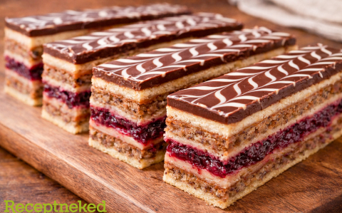 Vörösboros-meggyes zserbó