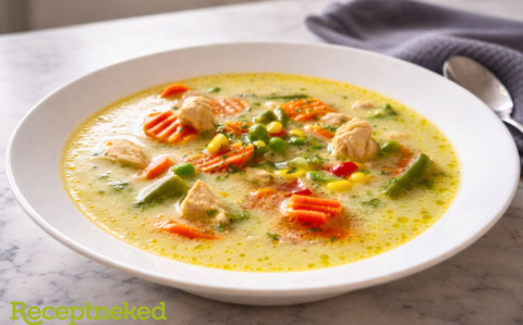 Csirkeragu leves tárkonnyal, tejszínnel