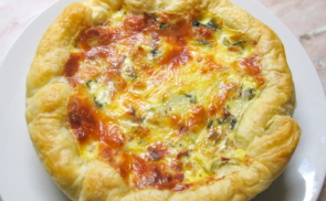 Baconös quiche