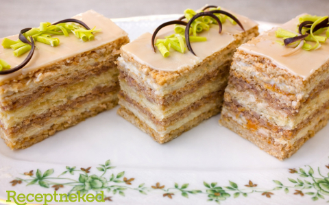 Mézes-tejszínes szelet