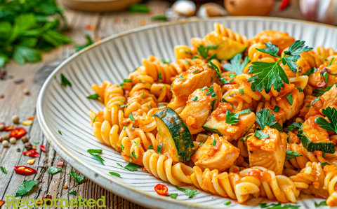 Cukkinis-csirkés tészta recept fotóval Cukkinis-csirkés tészta