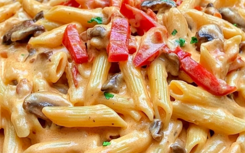 Krémes gombás penne