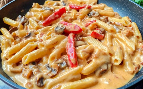 Krémes gombás penne