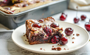 Meggyes-krémsajtos brownie