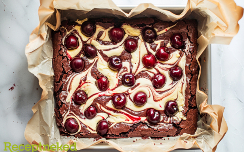 Meggyes-krémsajtos brownie