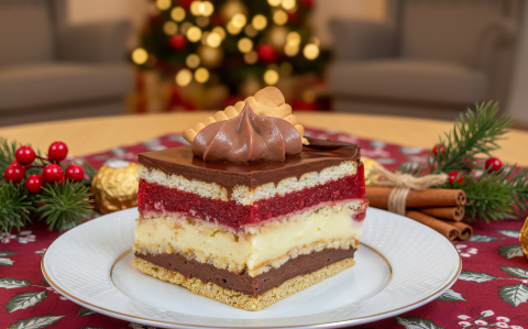 Erdei gyümölcsös-kekszes szelet