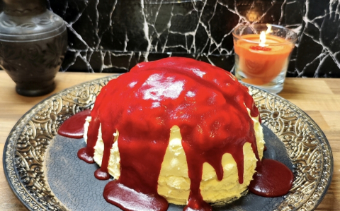 Karamelles halloween mousse