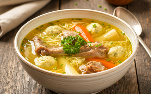 Libaleves medvehagymás burgonyagombóccal