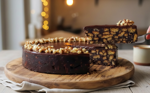 Keksz szalámi torta