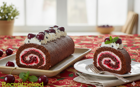 Fekete-erdő piskótatekercs