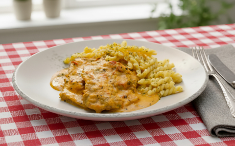 Paradicsomos-tejszínes karaj