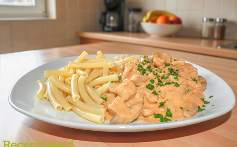 Tejfölös gombás sertéstokány