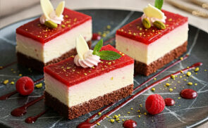 Málnás túrókrémes szelet