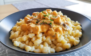 Tejszínes gombás csirkemell