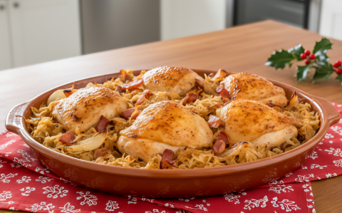 Káposztás sült csirke