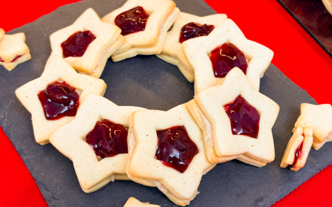 Gesztenyés-meggyes linzer