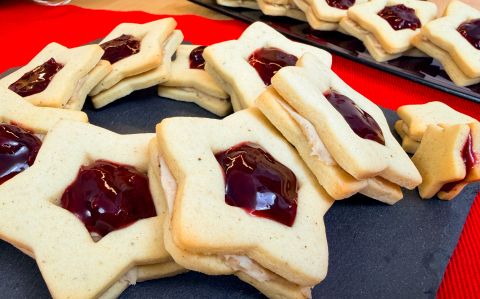 Gesztenyés-meggyes linzer