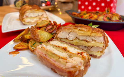 Csirke alagút burgonyával