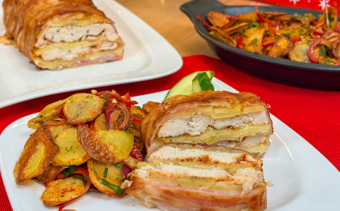 Csirke alagút burgonyával