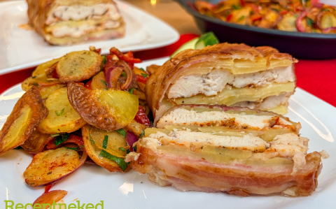 Csirke alagút burgonyával