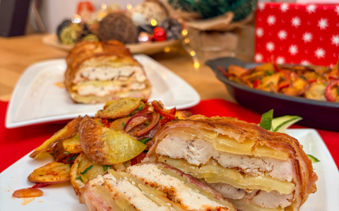 Csirke alagút burgonyával