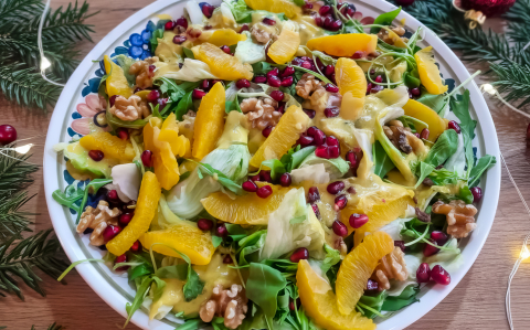 Narancsos, rukkolás saláta