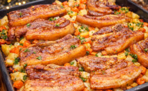 Tepsis császár sült zöldségekkel