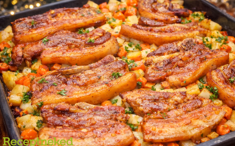 Tepsis császár sült zöldségekkel