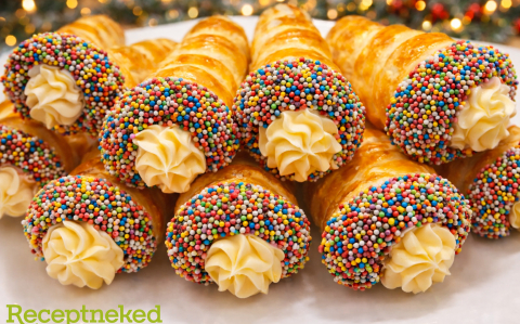 Vaníliakrémes roló csokiba mártva