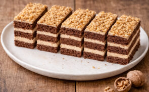 Diós, karamellás szelet