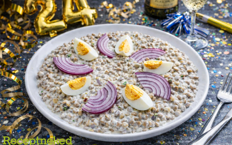 Szilveszteri lencsesaláta