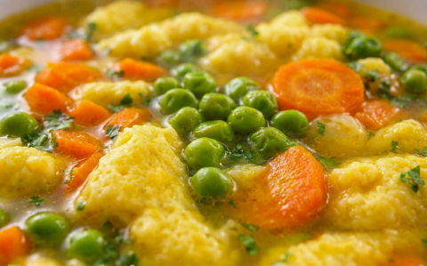 Borsóleves grízgaluskával