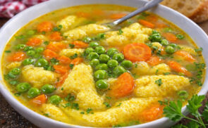 Borsóleves grízgaluskával