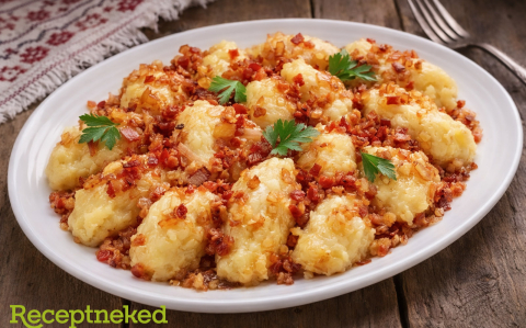 Szalonnás, hagymás ganca