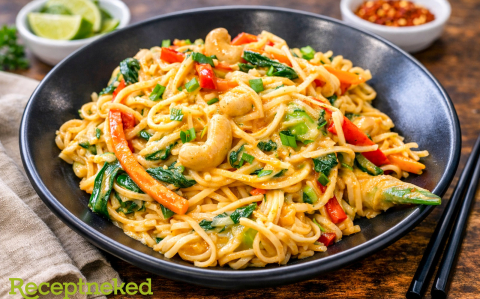 Zöldséges currys tészta