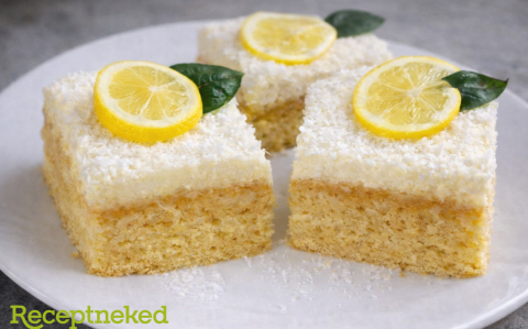 Bögrés citromos-grízes kocka