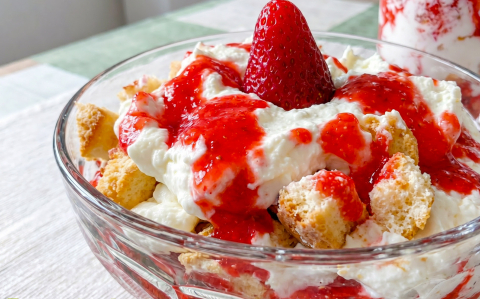 Epres-túrós pohárkrém